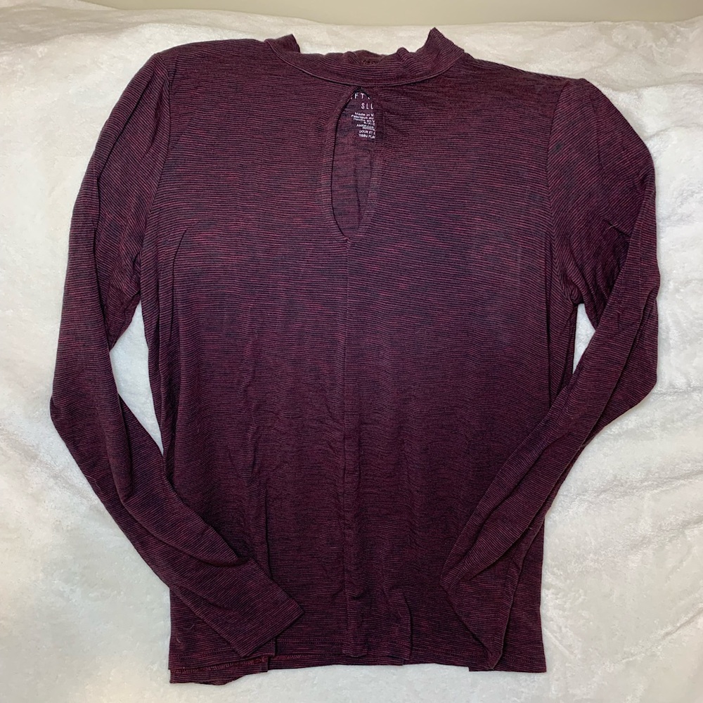 Aeropostale Soft & Sexy maroon stripped long sleeve top